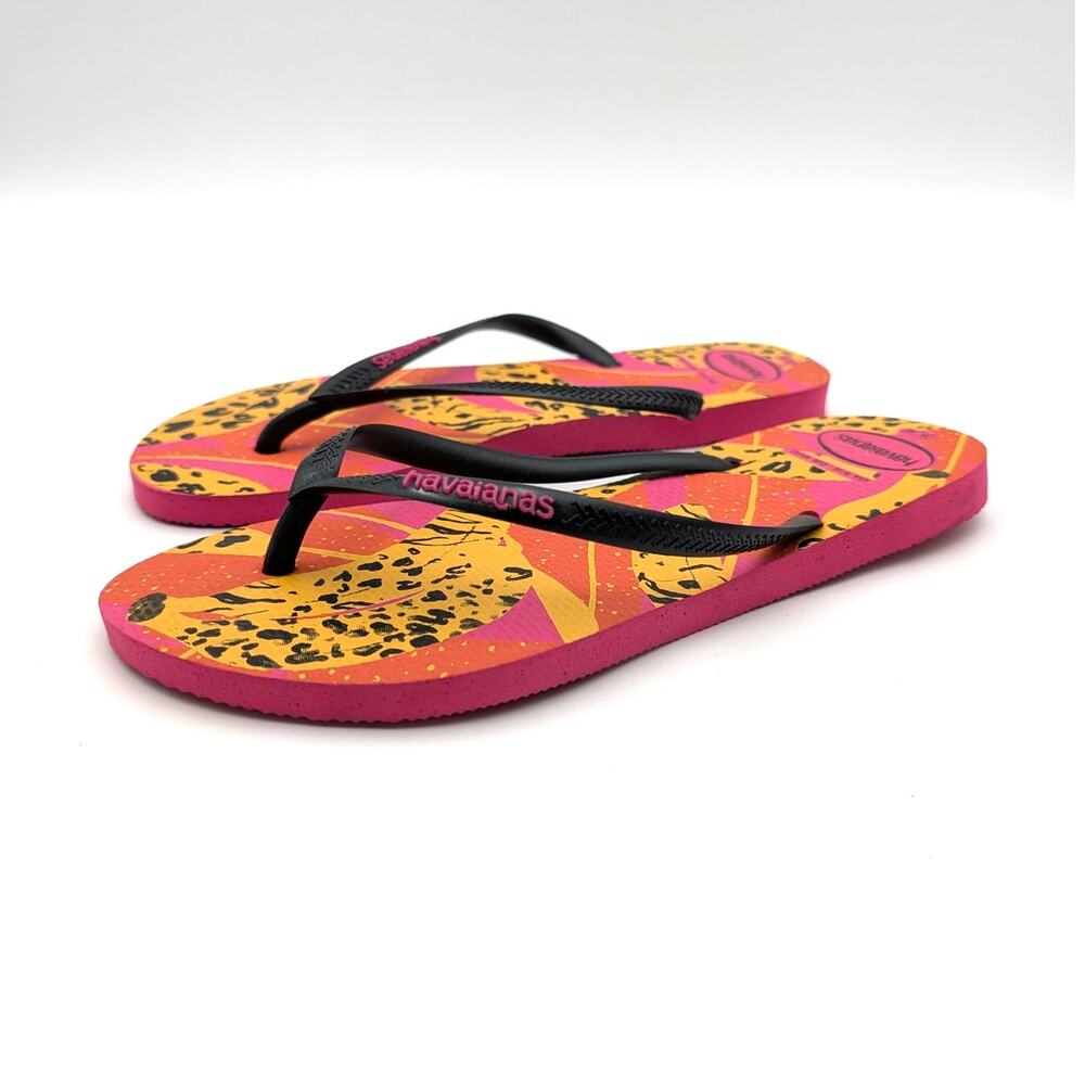 Havaianas Slim Summer Fruits Flip Flops Womens Multi Color Sz US9-10 EU41/42